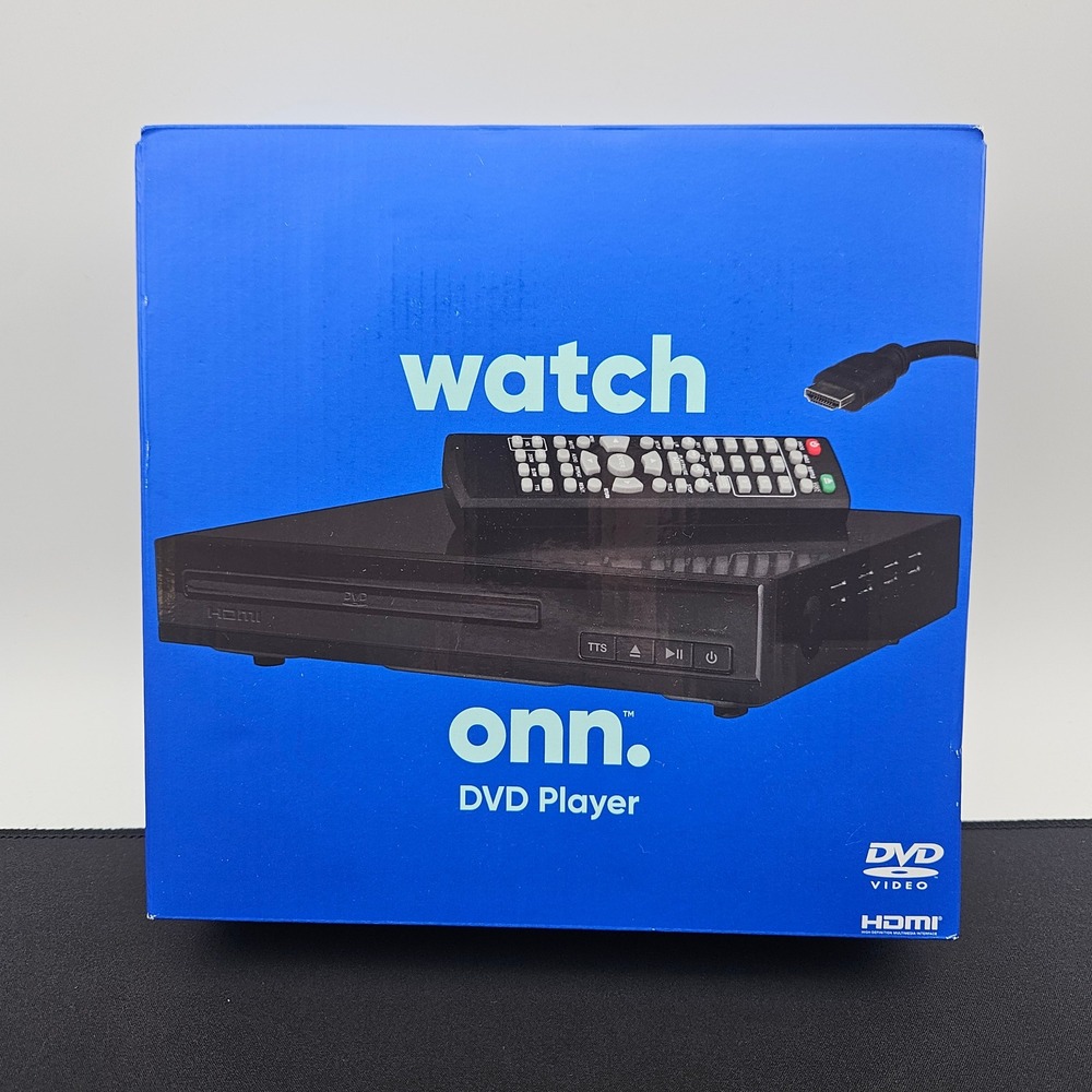 Onn DVD Player with HDMI Cable Remote Control Black 100144581 New